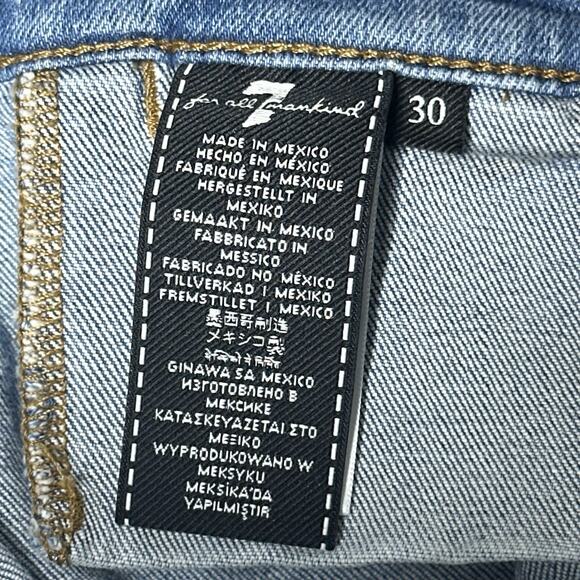 7‎ For All Mankind Jeans Size 30 Y2K Style A Pocket boot cut Denim Blue - Picture 8 of 10